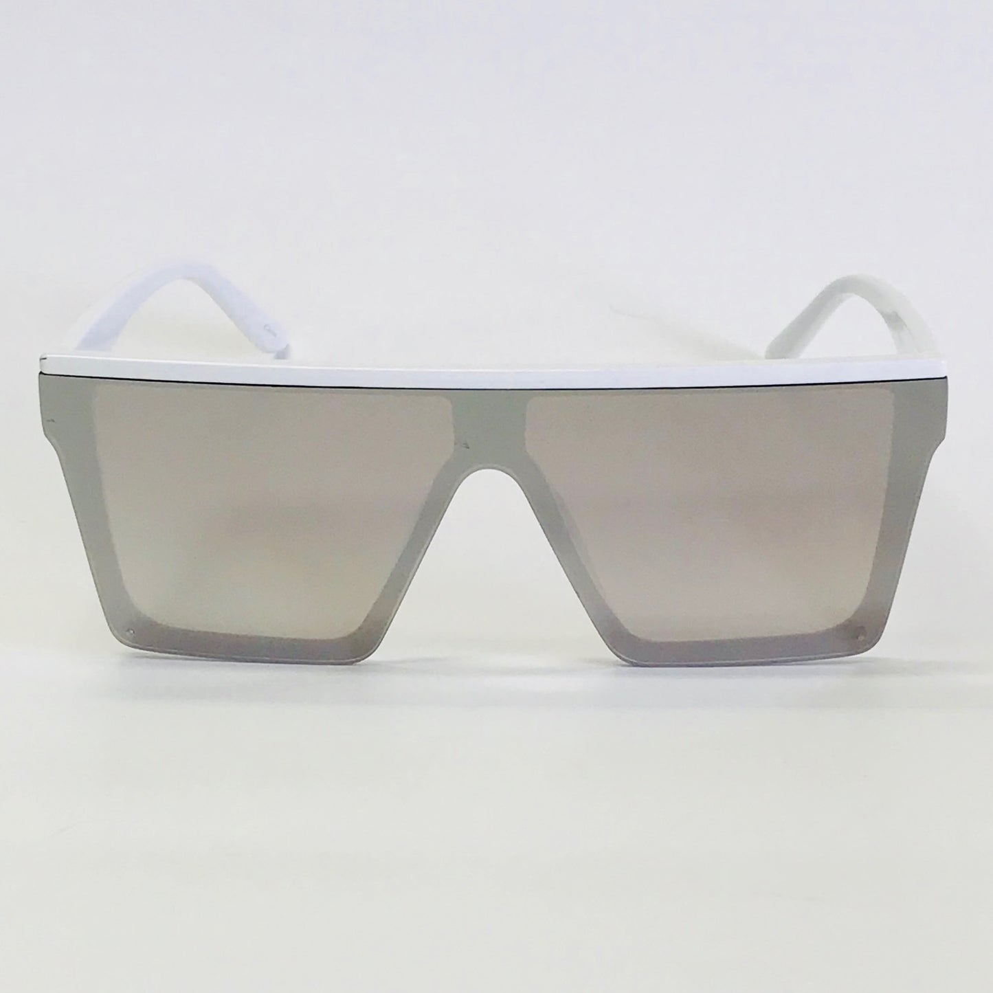 Fashion Oversize Flat Black Lens Square Big Shield Oversize Sunglasses Men Women