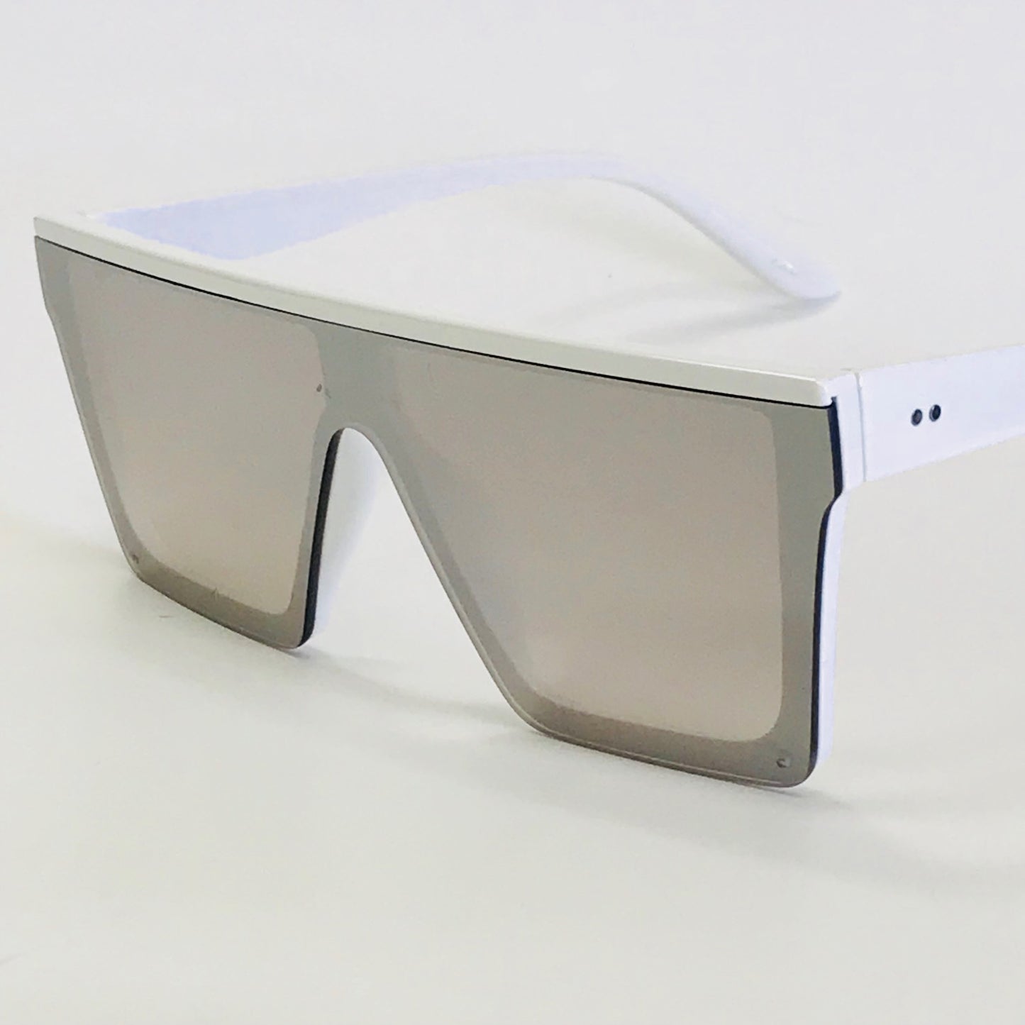 Fashion Oversize Flat Black Lens Square Big Shield Oversize Sunglasses Men Women