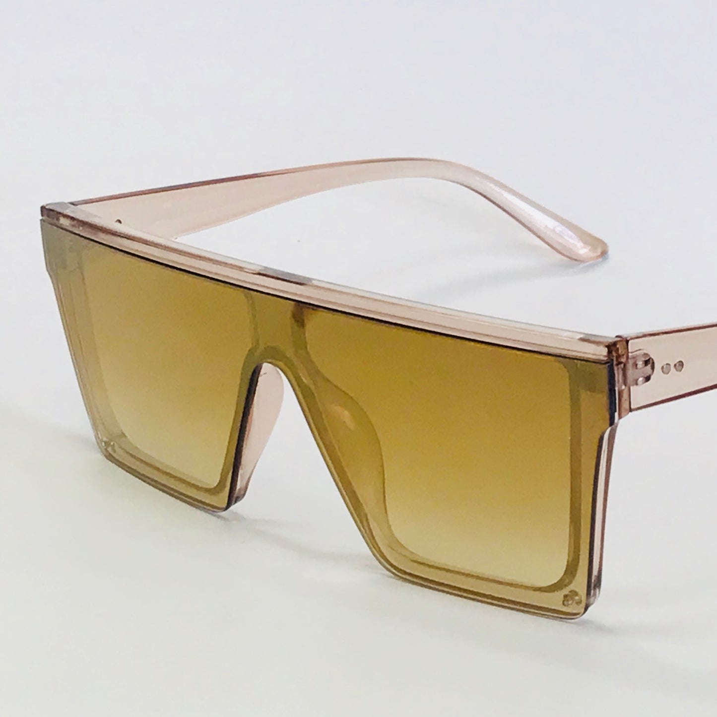 Fashion Oversize Flat Black Lens Square Big Shield Oversize Sunglasses Men Women