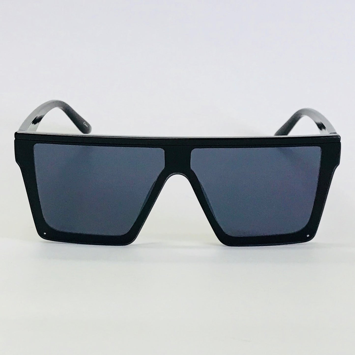 Fashion Oversize Flat Black Lens Square Big Shield Oversize Sunglasses Men Women