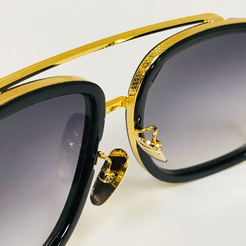 Men Women Sunglasses Fashion Metal Gold Bar Retro Shades