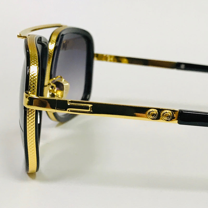 Men Women Sunglasses Fashion Metal Gold Bar Retro Shades