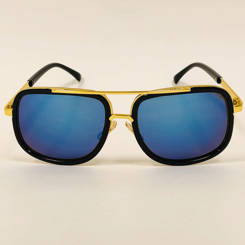 Men Women Sunglasses Fashion Metal Gold Bar Retro Shades