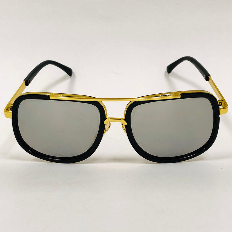 Men Women Sunglasses Fashion Metal Gold Bar Retro Shades