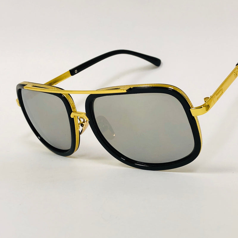 Men Women Sunglasses Fashion Metal Gold Bar Retro Shades