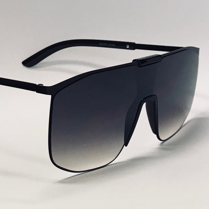 Men Women Black Brown Lens Sunglasses Fashion Oversize Flat Lens