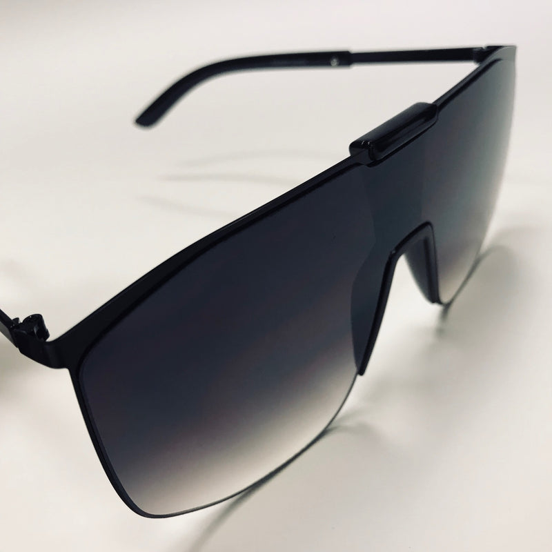 Men Women Black Brown Lens Sunglasses Fashion Oversize Flat Lens