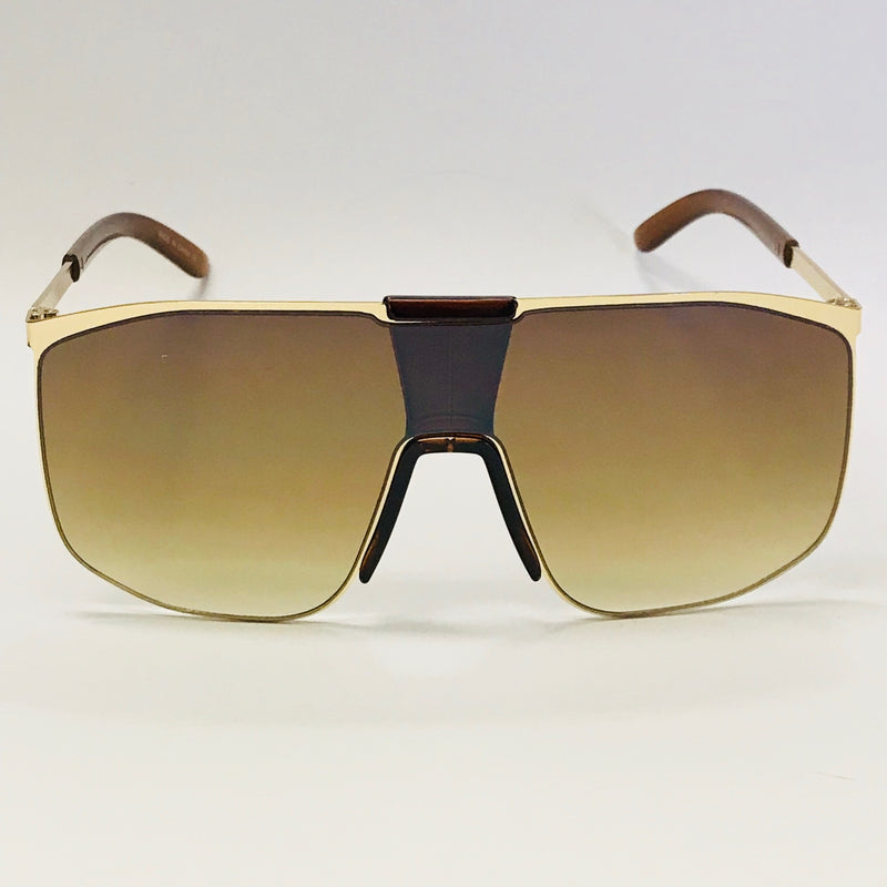 Men Women Black Brown Lens Sunglasses Fashion Oversize Flat Lens